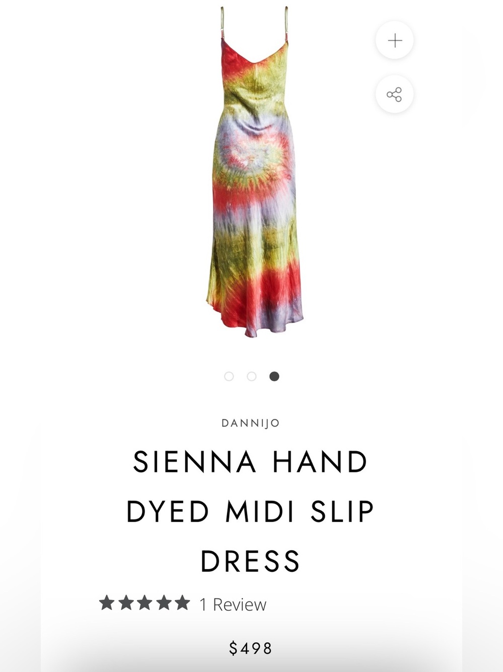 DANNIJO Sienna Hand Tie-Dyed Long Slip Dress